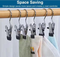Stainless Steel Hangers with Clips Stylish 10pcs (Pack of 1)